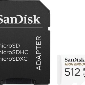 SDXC SANDISK MICRO 512GB HIGH ENDURANCE VIDEO, 100/40MB/s, UHS-I, U3, C10, V30, adapter