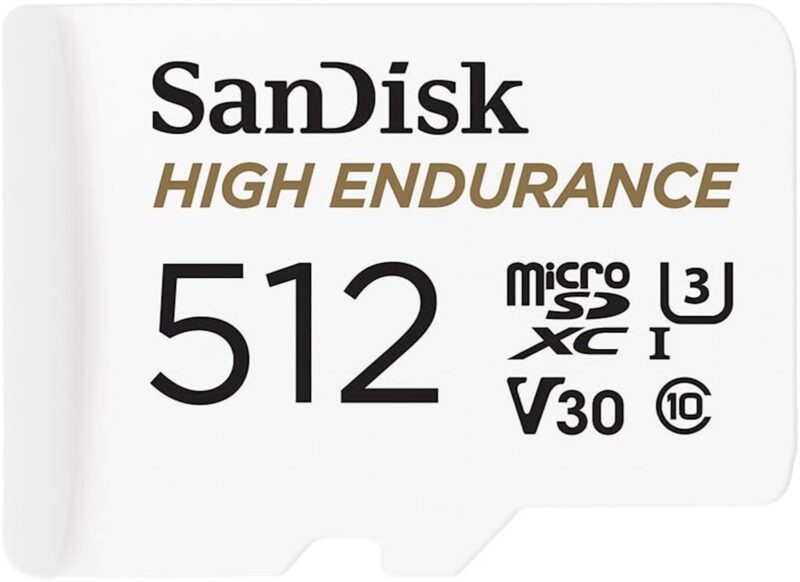 SDXC SANDISK MICRO 512GB HIGH ENDURANCE VIDEO, 100/40MB/s, UHS-I, U3, C10, V30, adapter