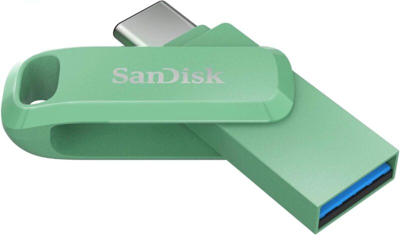 USB C & USB disk SanDisk 256GB Ultra Dual GO, 3.1/3.0, b do 400 MB/s, zelena USB C & USB disk SanDisk 256GB Ultra Dual GO, 3.1/3.0, b do 400 MB/s, zelena