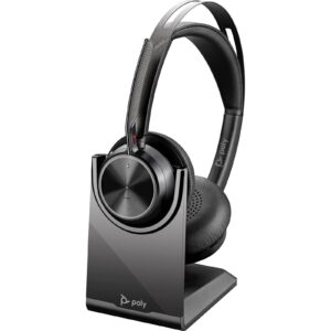 Naglavne slušalke Poly Voyager Focus 2 USB-C s stojalom za polnjenje