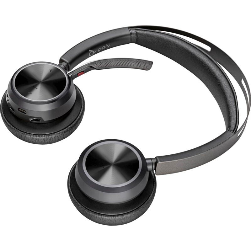 Naglavne slušalke Poly Voyager Focus 2 USB-C s stojalom za polnjenje