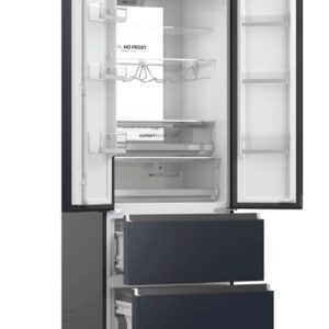 Hladilnik HAIER HFW7720ENMB, 200,6 cm, E, 477 l, French Door, iconic črna