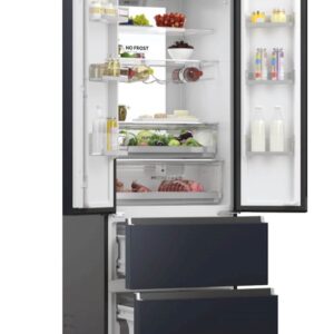 Hladilnik HAIER HFW7720ENMB, 200,6 cm, E, 477 l, French Door, iconic črna