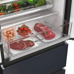 Hladilnik HAIER HFW7720ENMB, 200,6 cm, E, 477 l, French Door, iconic črna