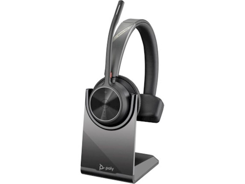 Naglavne slušalke Poly Voyager 4310 USB-A + ključek BT700, stojalo, MS teams, monoavralne