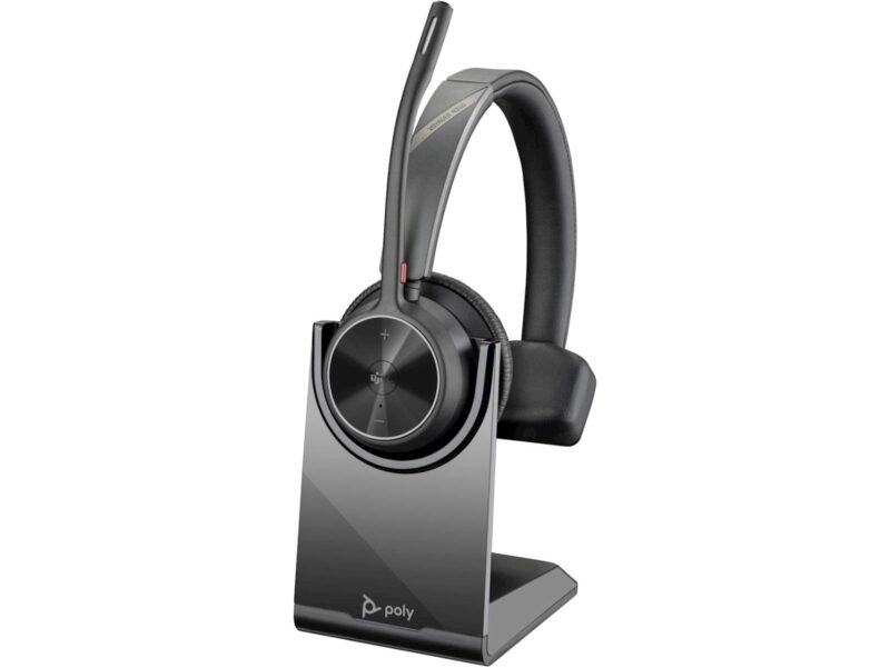 Naglavne slušalke Poly Voyager 4310 USB-A + ključek BT700, stojalo, MS teams, monoavralne