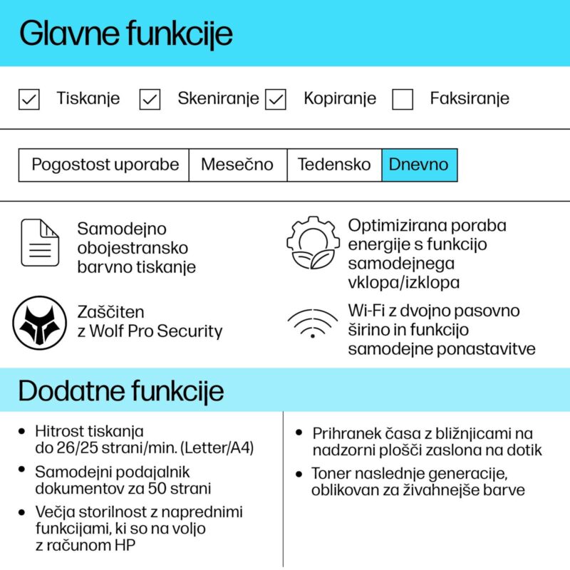 Večfunkcijska barvna Laserska naprava HP Color LaserJet Pro MFP 3302sdw