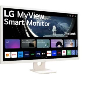 Monitor LG 31,5" 32SR50F-W Smart, IPS, 1920x1080, 2x HDMI, bel, zvočnik