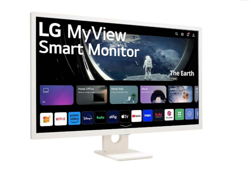 Monitor LG 31,5" 32SR50F-W Smart, IPS, 1920x1080, 2x HDMI, bel, zvočnik