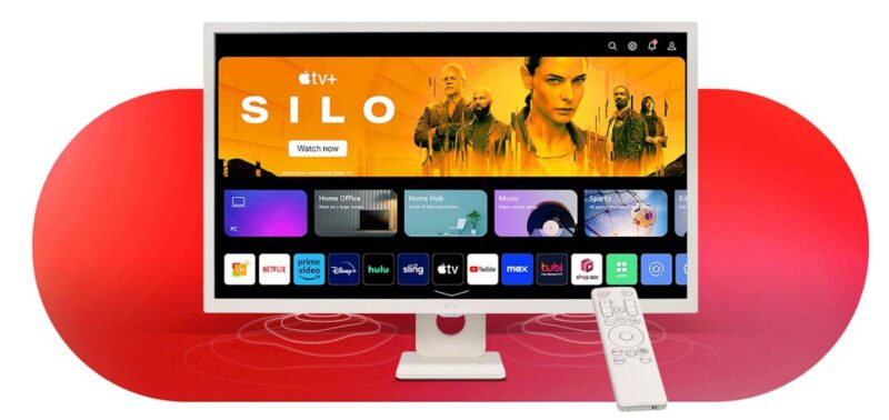 Monitor LG 31,5" 32SR50F-W Smart, IPS, 1920x1080, 2x HDMI, bel, zvočnik