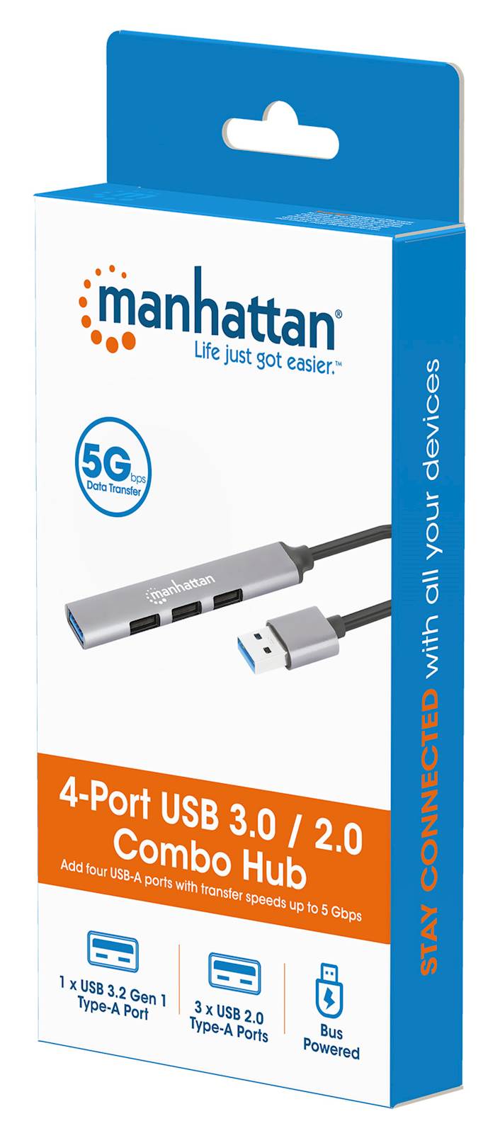 4-PORT USB 3.0 Micro HUB MANHATTAN