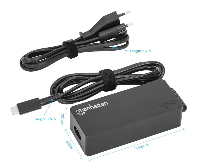 USB-C Power Delivery Laptop Charger-65W MANHATTAN