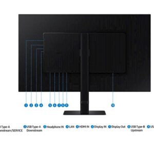 Monitor Samsung 32" S60UD ViewFinity S6, IPS, 2560x1440, HDMI, DP, USB-C, LAN