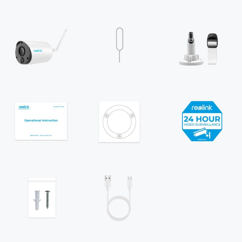 Reolink IP Kamera Argus serija B320 3MP, Zunanja, Baterijska, dvosmerni zvok