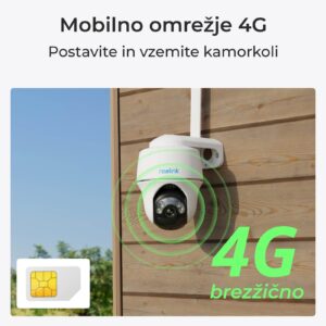 Reolink IP Kamera GO serija G430 5MP, Zunanja, Baterijska, 4G LTE, 355° Pan & 140° Tilt