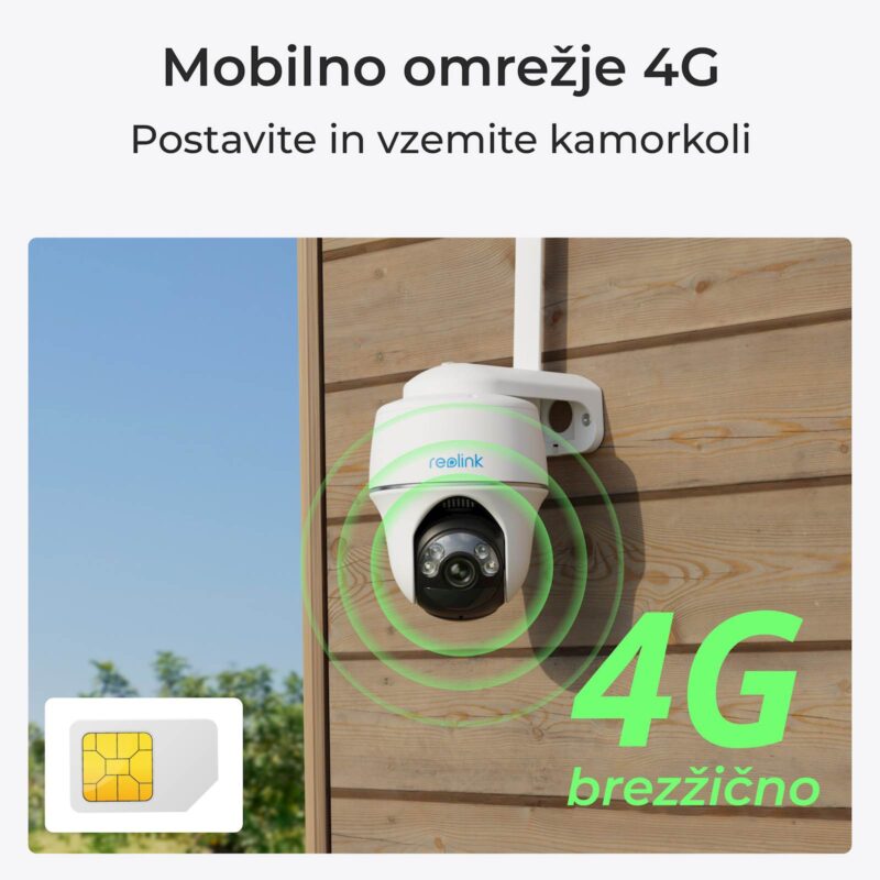 Reolink IP Kamera GO serija G430 5MP, Zunanja, Baterijska, 4G LTE, 355° Pan & 140° Tilt