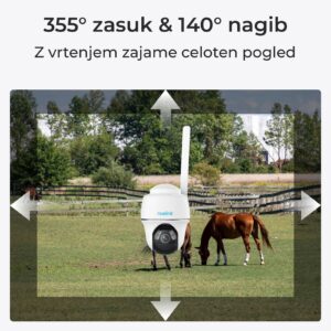 Reolink IP Kamera GO serija G430 5MP, Zunanja, Baterijska, 4G LTE, 355° Pan & 140° Tilt