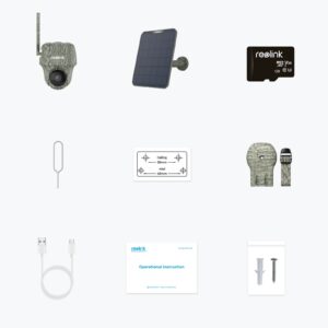 Reolink IP Kamera GO serija G450 4K, Zunanja, Baterijska, 4G LTE, 360° pogled +Solarni Panel