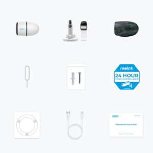 Reolink IP Kamera GO serija G330 4MP, Zunanja, Baterijska, 4G LTE podpora