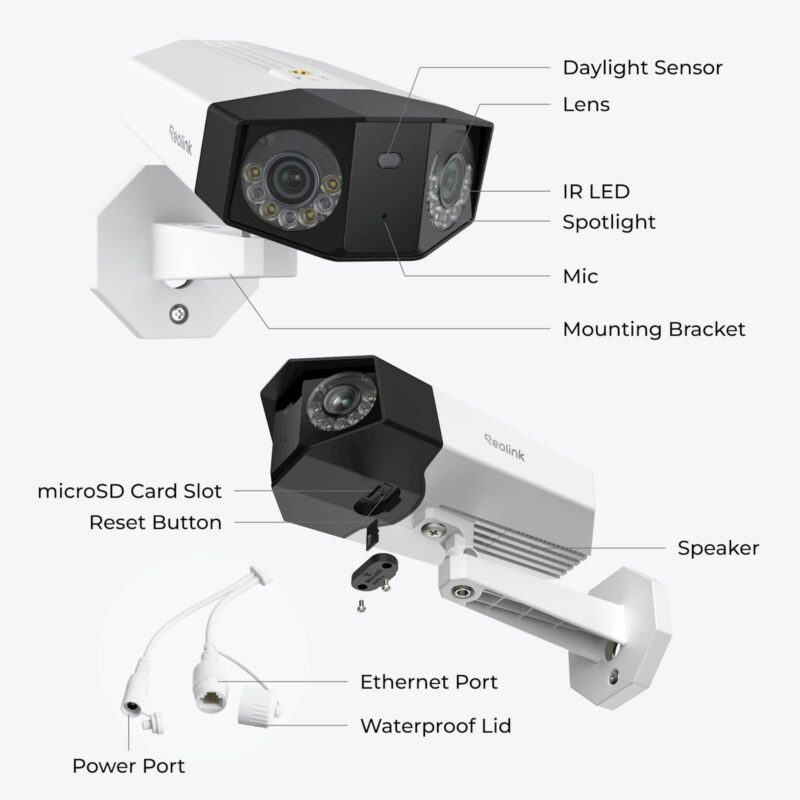 Reolink IP Kamera Duo serija P750 4K, 16MP, 180° panorama, zunanja, POE
