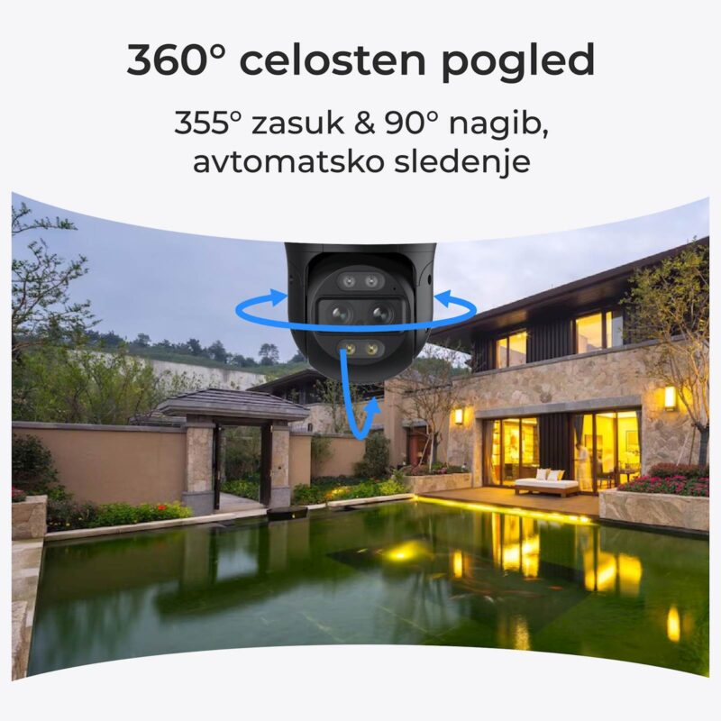 Reolink IP Kamera Trackmix Serija P760 4K, Zunanja, Dvojna leča, Samodejno sledenje, POE