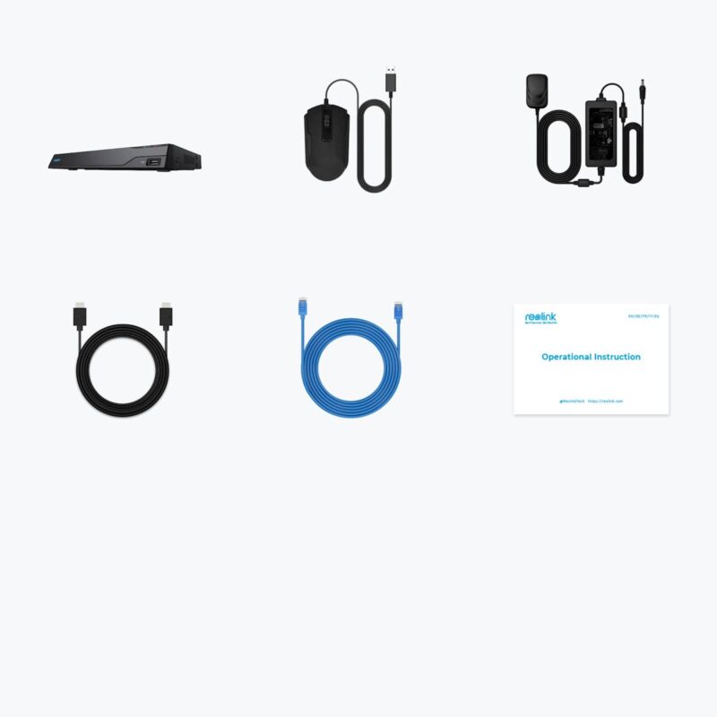 Reolink NVR snemalnik NVS16 16MP, 16 kanalni POE, 4TB HDD, 24/7 snemanje