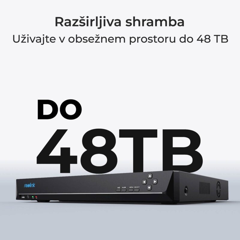 Reolink NVR snemalnik NVS36 16MP, 36 kanalni, dvosmerni zvok, podpora do 48 TB HDD