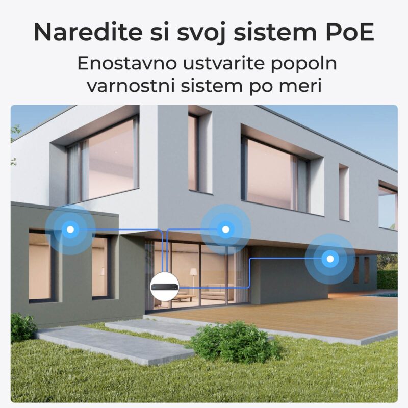 Reolink NVR snemalnik NVS8-12MD4 4k, 12MP, 8 kanalni NVR, 2TB HDD, 4x kamera POE