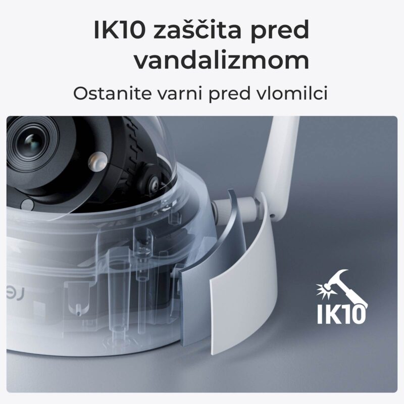 Reolink IP Kamera  W437 4K, Wi-Fi 6, IK10 Odporna na udarce, 5x zoom, Barvni nočni vid