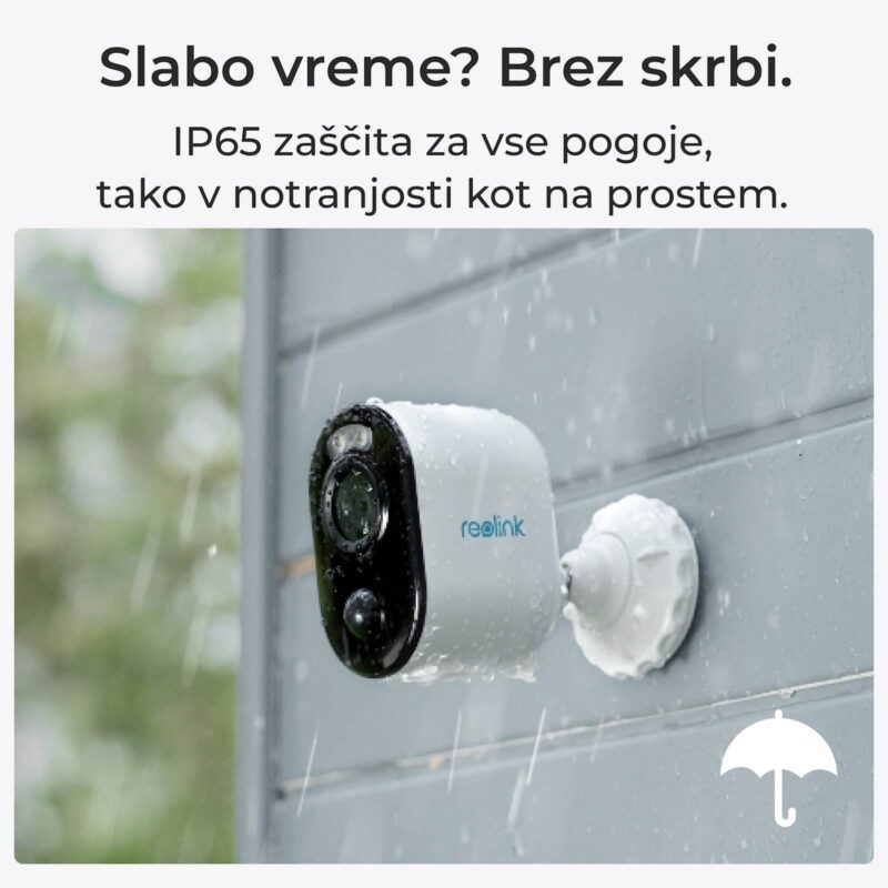 Reolink IP Kamera Argus serija B310 Komplet z Solarnim panelom, Baterijska, Nočno snemanje.