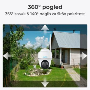 REOLINK IP KAMERA ARGUS SERIJA B430 komplet, 5MP, Zunanja, Baterijska, Pan&Tilt, Barvni nočni vid,