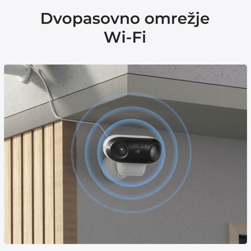 Reolink IP Kamera Argus serija B740X 4K, 180° dvojna leča, Barvni nočni vid ColorX, Baterijska.