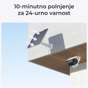 Reolink IP Kamera Argus serija B740X 4K, 180° dvojna leča, Barvni nočni vid ColorX, Baterijska.