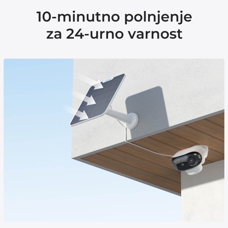 Reolink IP Kamera Argus serija B740X 4K, 180° dvojna leča, Barvni nočni vid ColorX, Baterijska.