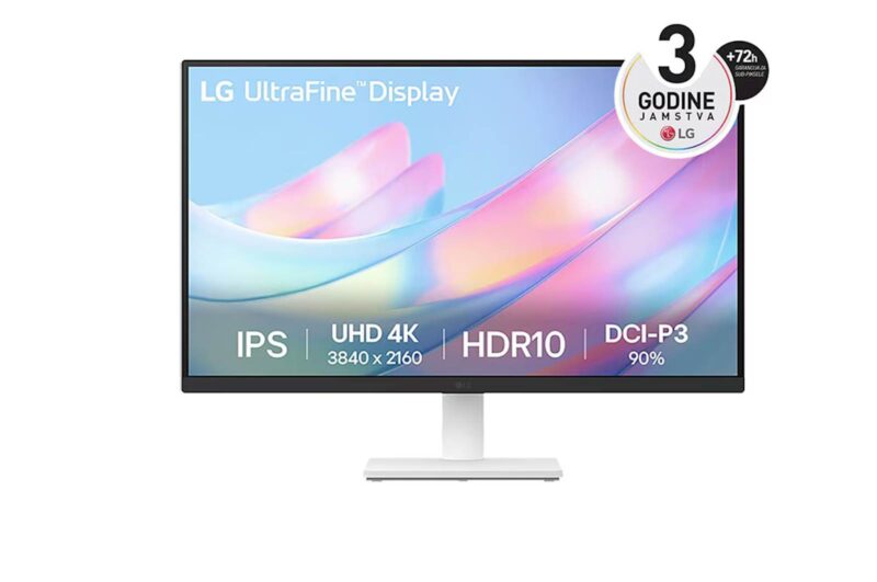 Monitor LG 27" 27US500-W UltraFine, IPS, 3840x2160, 2x HDMI, DP, bel