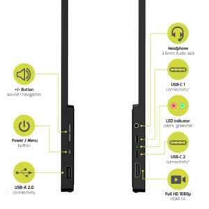 Prenosni monitor PORT FHD – brez funkcije dotika