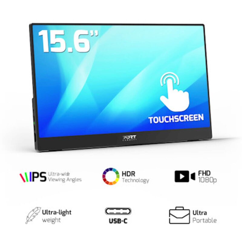 Monitor PORT prenosni FHD 15,6" zaslon na dotik