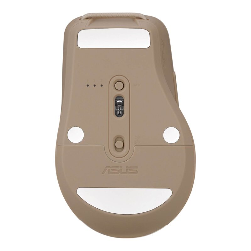 Miška ASUS SmartO Mouse MD200 Silent Plus, brezžična, Bluetooth® 5.0, RF 2.4GHz, Oat Milk