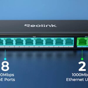 Reolink 10 Portno stikalo 120W, max 30W po portu