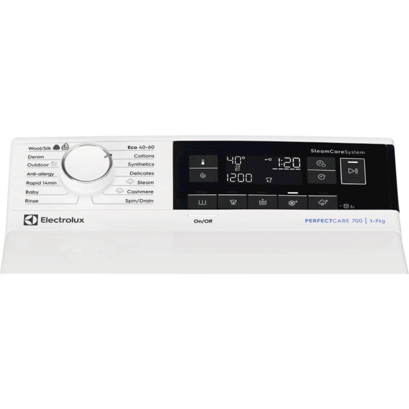 Pralni stroj Electrolux EW7T3372E, polnjenje zgoraj, inverter, 7 kg