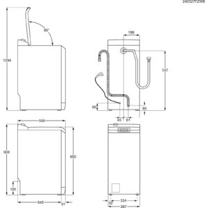Pralni stroj Electrolux EW7T3372E, polnjenje zgoraj, inverter, 7 kg