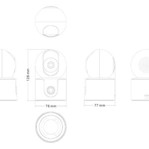 Xiaomi Dvojna pametna kamera C500 EU 4MP, 220V, Notranja, Dvojna leča