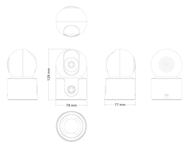 Xiaomi Dvojna pametna kamera C500 EU 4MP, 220V, Notranja, Dvojna leča