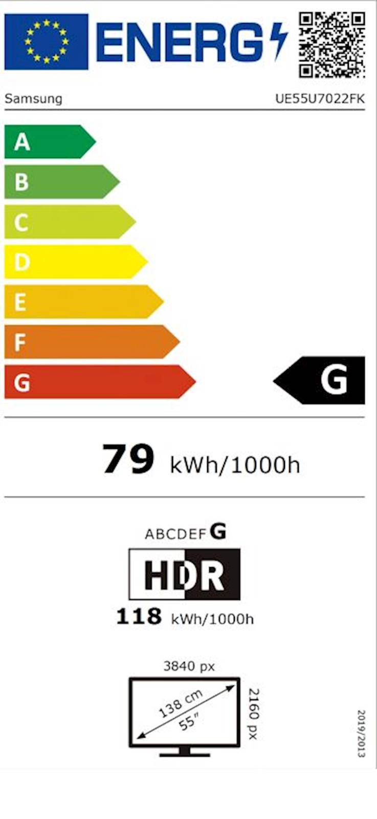LED TV SAMSUNG 55U7022F
