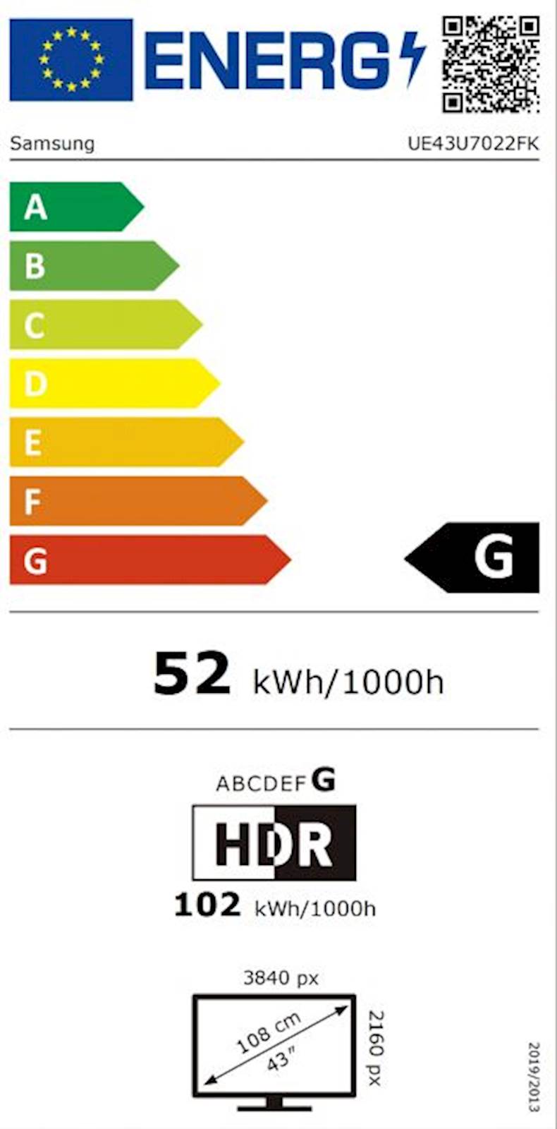 LED TV SAMSUNG 43U7022F