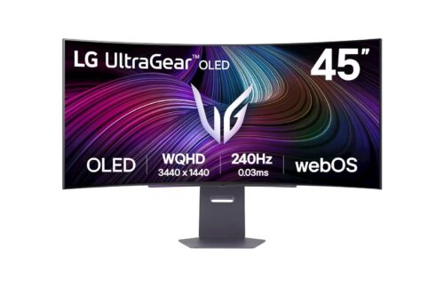 Monitor LG 44,5 OLED 45GX90SA-B UltraGear ukrivljen, 3440x1440, 2x HDMI, DP, USB, 240Hz