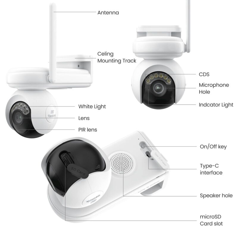 Reolink Ip Kamera Altas serija B660 Nočni barvni vid 4K ColorX, 360° samodejno sledenje, WI-FI 6