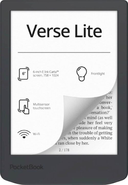 Elektronski bralnik PocketBook Verse Lite, siv