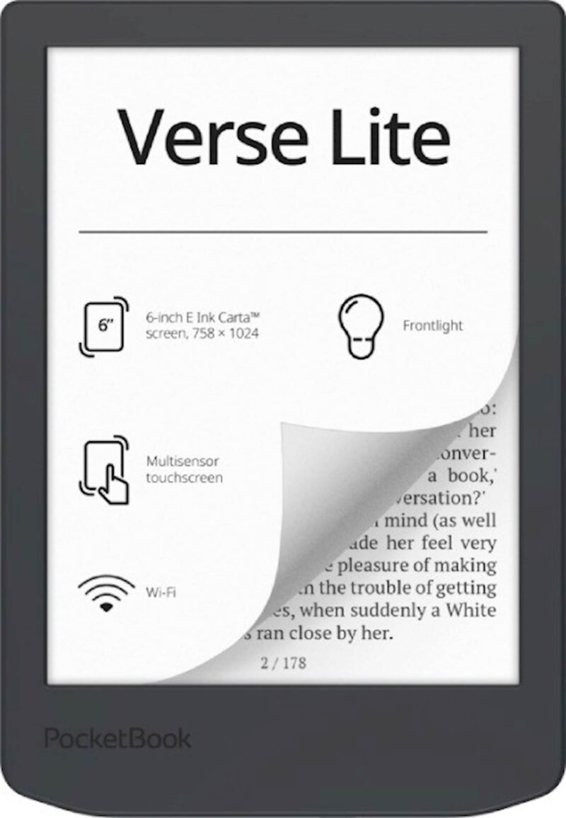 Elektronski bralnik PocketBook Verse Lite, siv