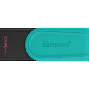 USB disk Kingston 128GB DT Exodia S, 3.2 Gen1, črn/turkizen, z vrtljivim pokrovčkom